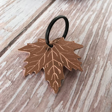 Load image into Gallery viewer, Copper Maple Leaf Tag