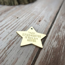 Load image into Gallery viewer, Brass Star Dog ID Tag
