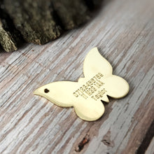 Load image into Gallery viewer, Butterfly Brass Dog ID Name Tag