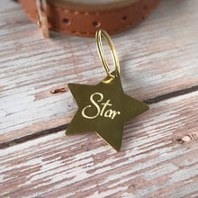 Load image into Gallery viewer, Brass Star Dog ID Tag

