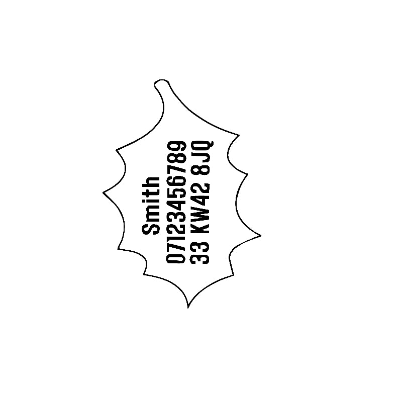 Holly Leaf Shape With Text In