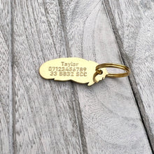 Load image into Gallery viewer, Brass Feather Dog ID Tag

