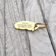 Load image into Gallery viewer, Brass Feather Dog ID Tag