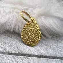 Load image into Gallery viewer, Brass Rain Drop Dog ID Tag