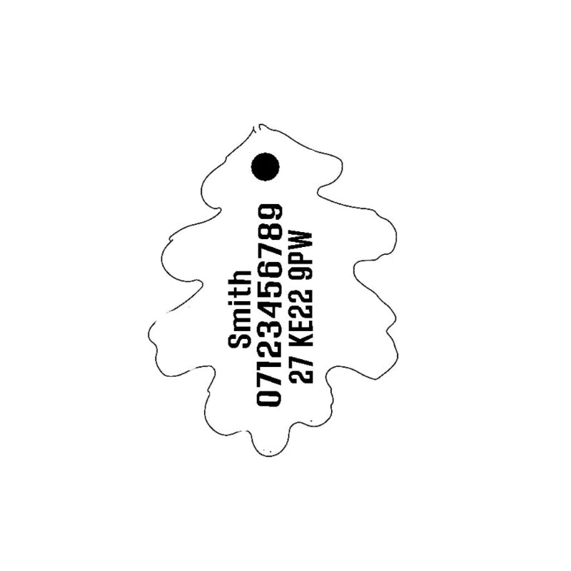 Oak Shape With Text In