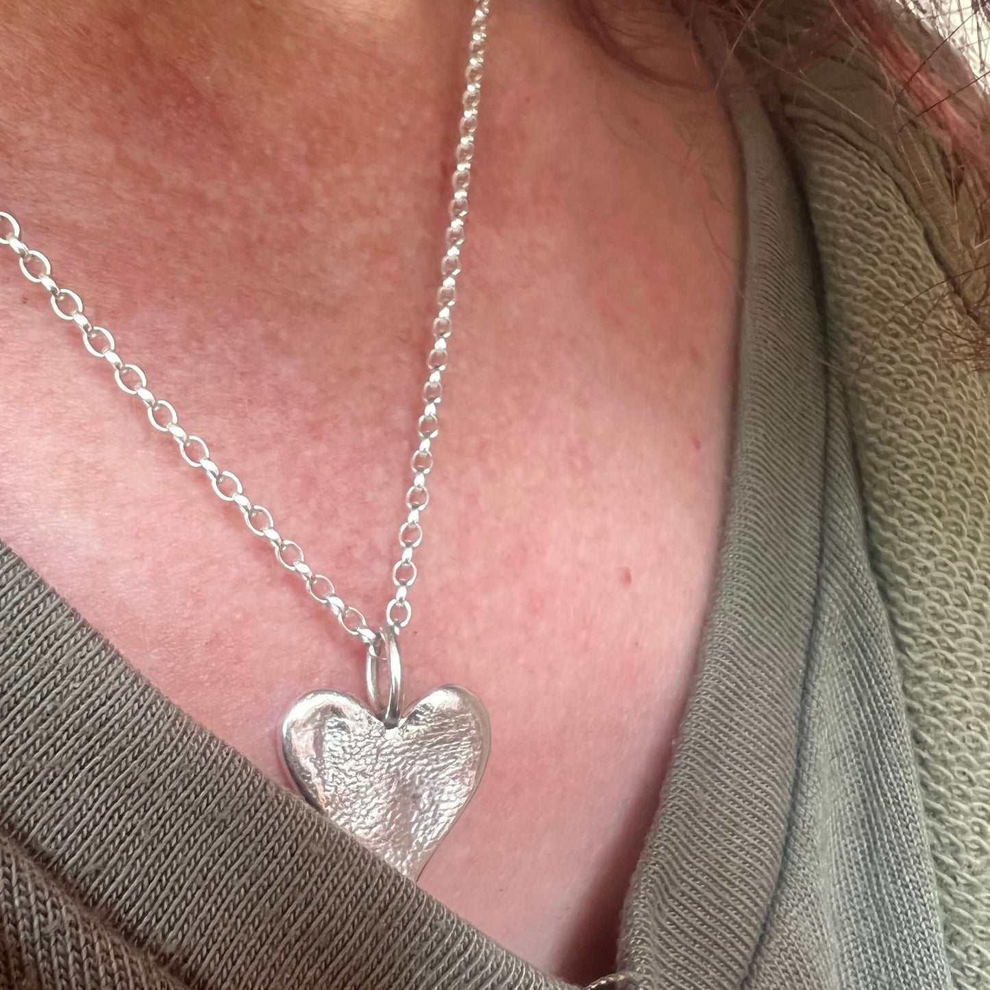 Heart Paw Imprint Pendant