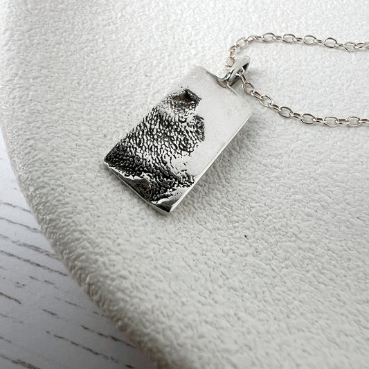 Custom Paw Print Unisex Pendant