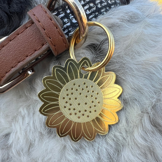 Sunflower Dog ID Tag