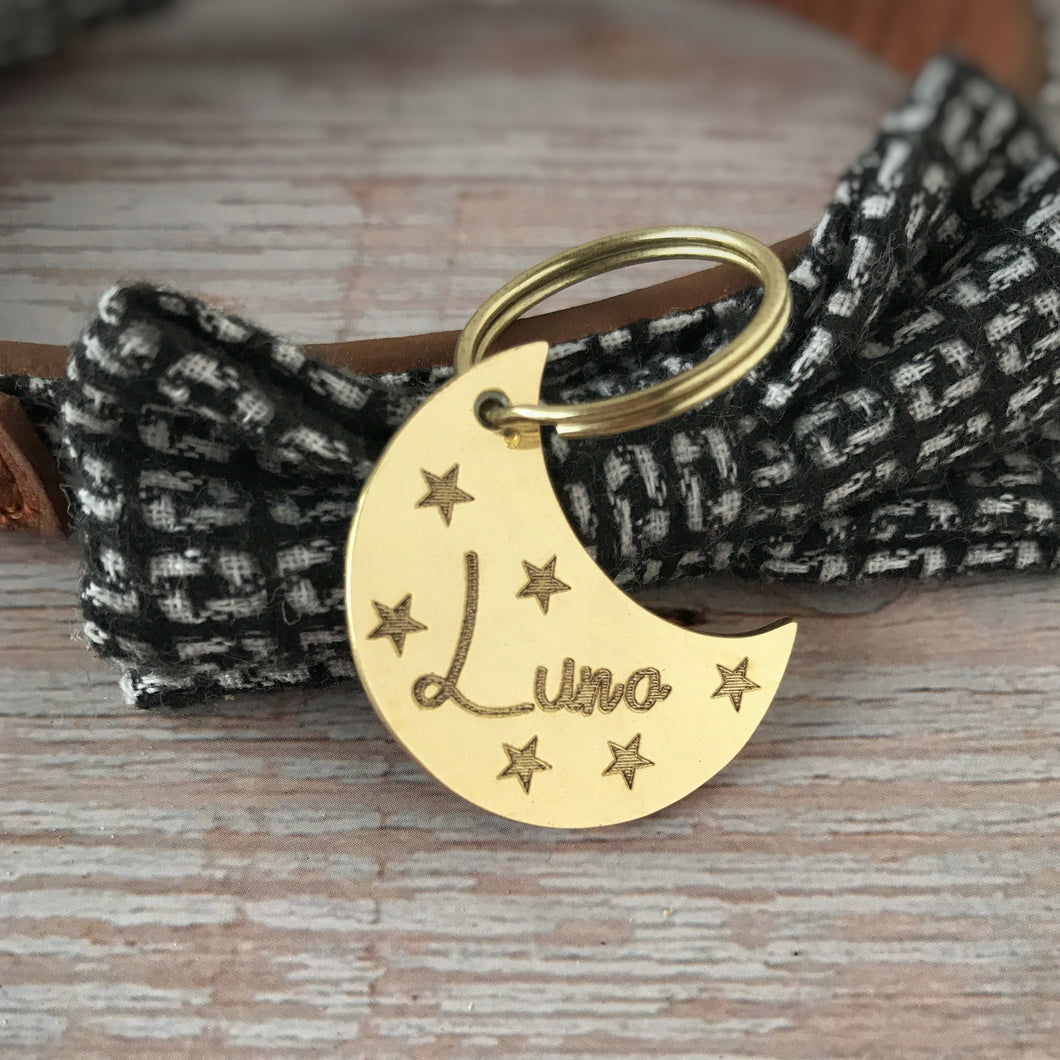 Half Moon Dog ID Name Tag The Rambling Hound
