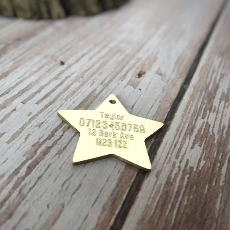 Brass Star Shape on Wood Board