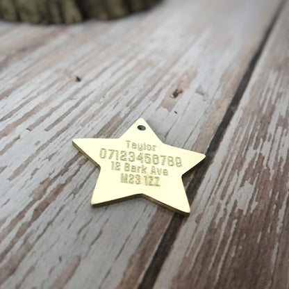 Brass Star Shape on Wood Board