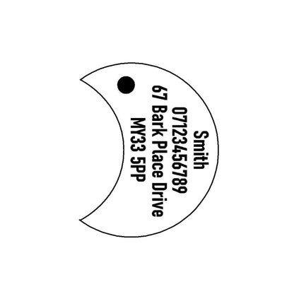 Moon Shape With Text in