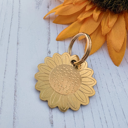 Sunflower Dog ID Tag