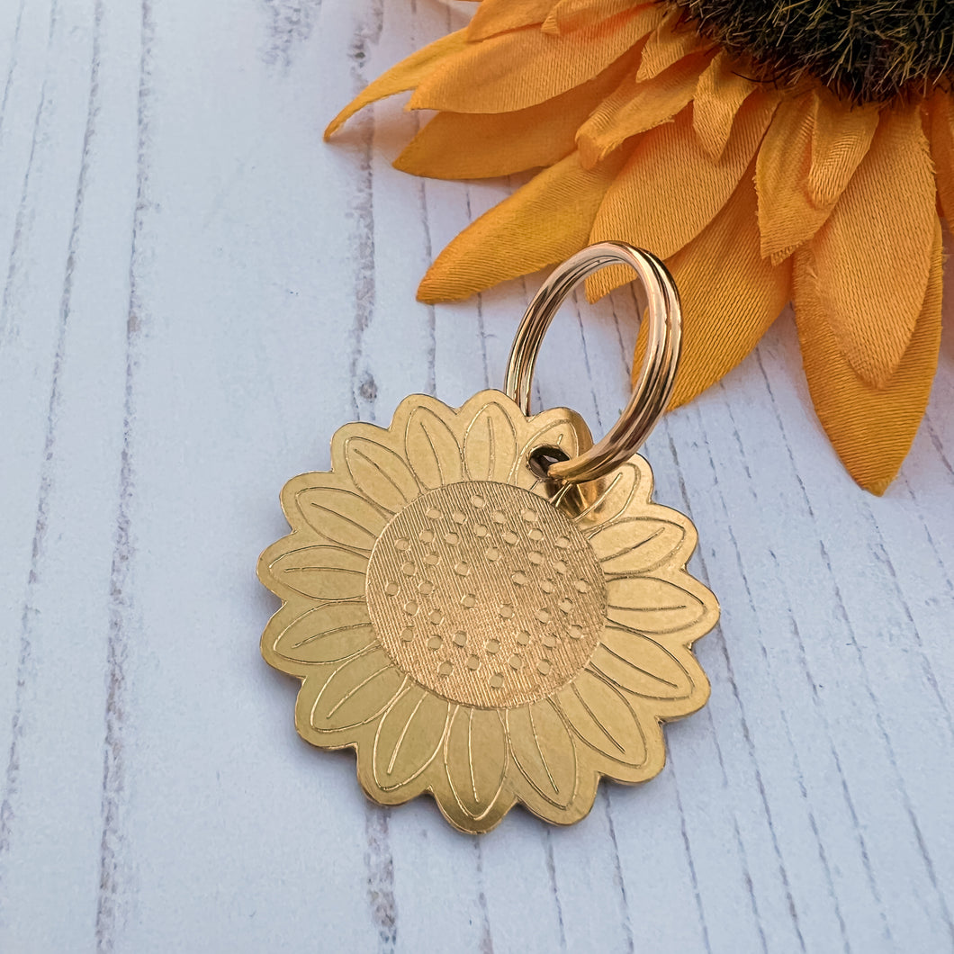 Sunflower Dog ID Tag