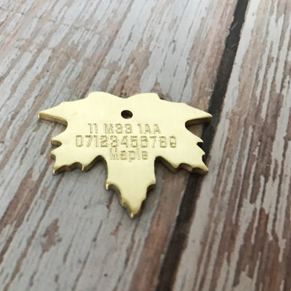 Brass Maple Leaf with Engraving On