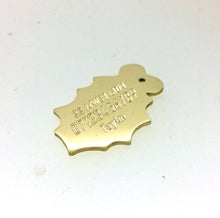 Load image into Gallery viewer, Brass Holly Leaf Dog ID Tag
