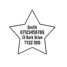 Load image into Gallery viewer, Hammered Brass Star Dog ID Tag
